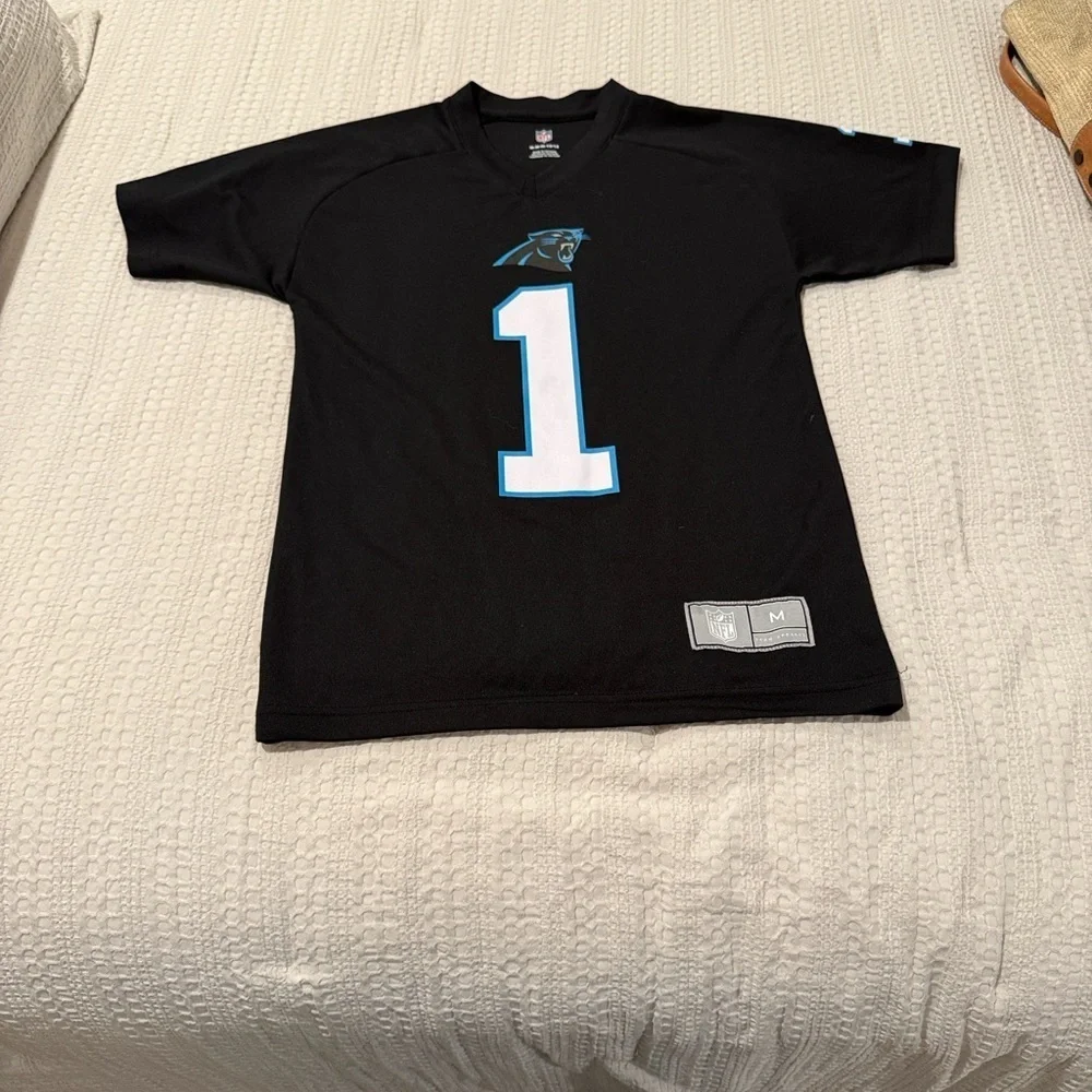 NFL Carolina Panthers Cam Newton Youth Medium Jersey - Black/Blue